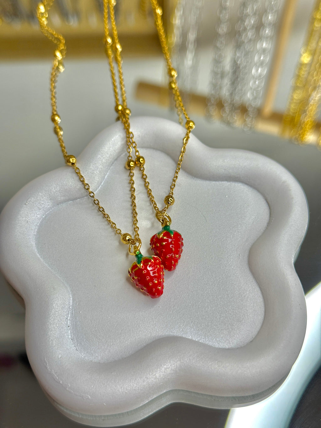 Strawberry necklace🍓