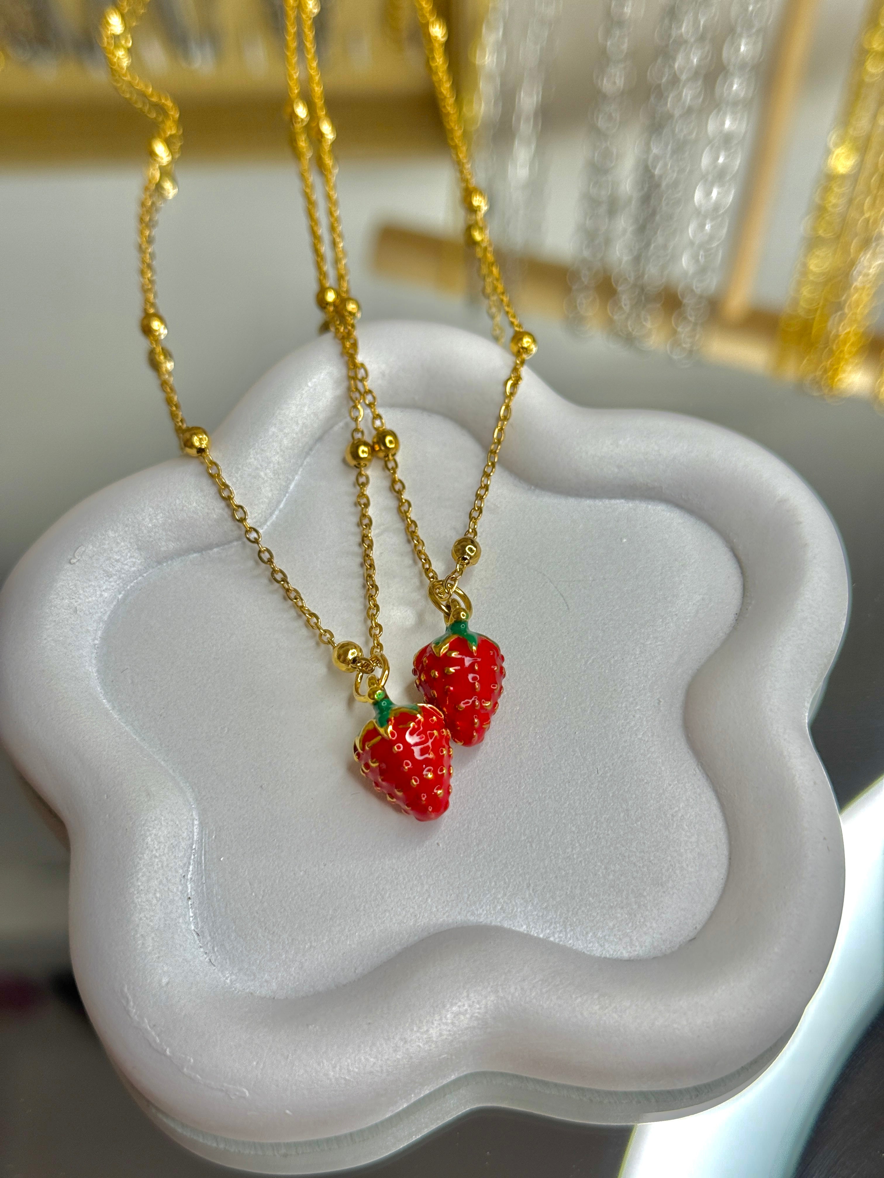 Strawberry necklace🍓