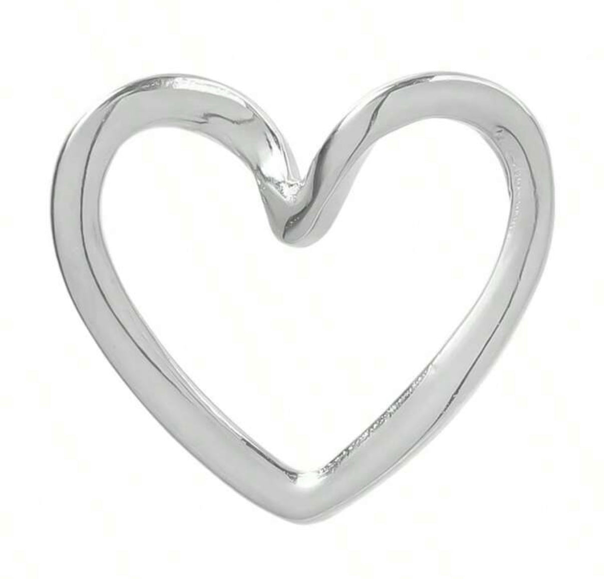Silver heart charm