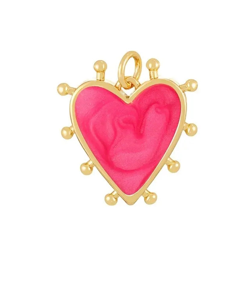 Pink heart charm