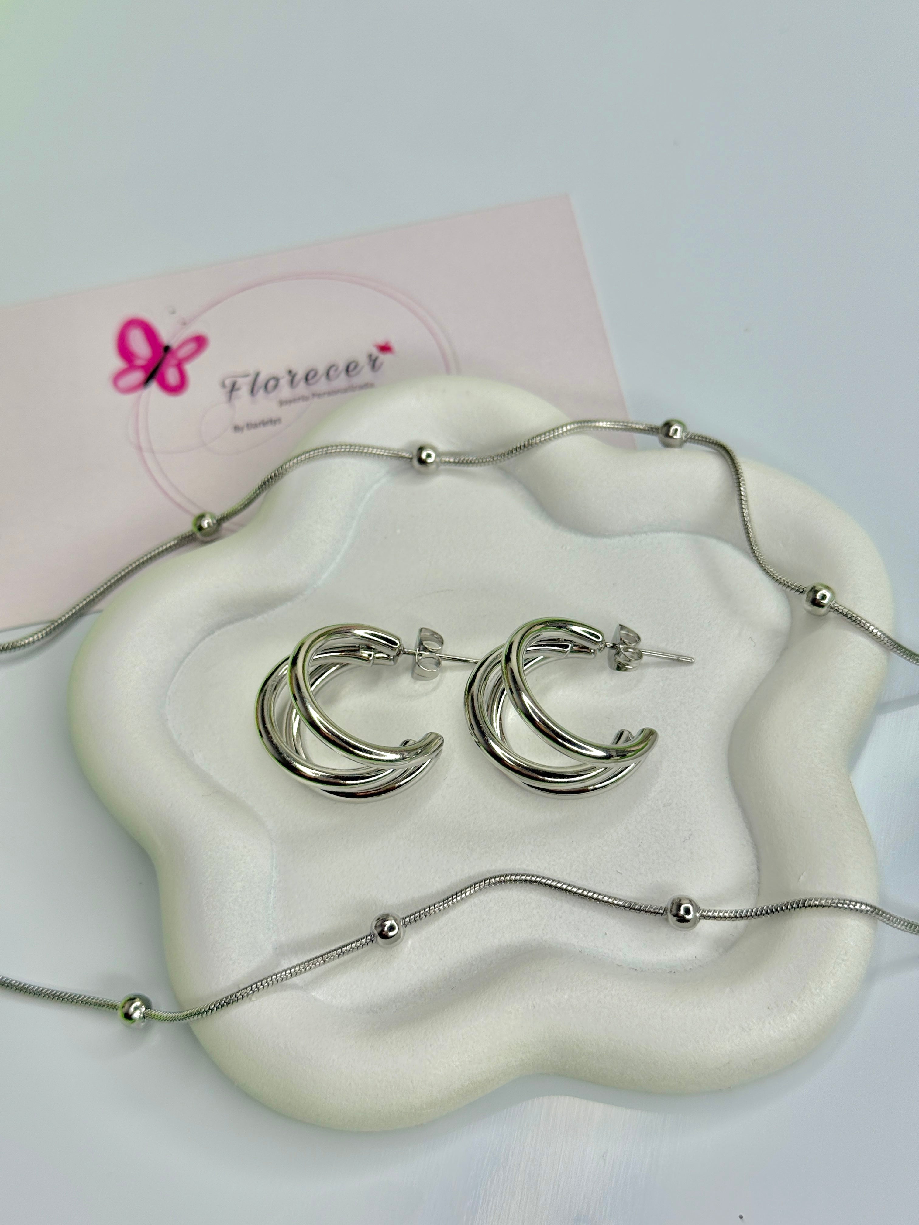 Silver earrings