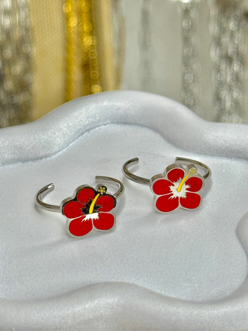 Anillos ajustables flor de maga🌺