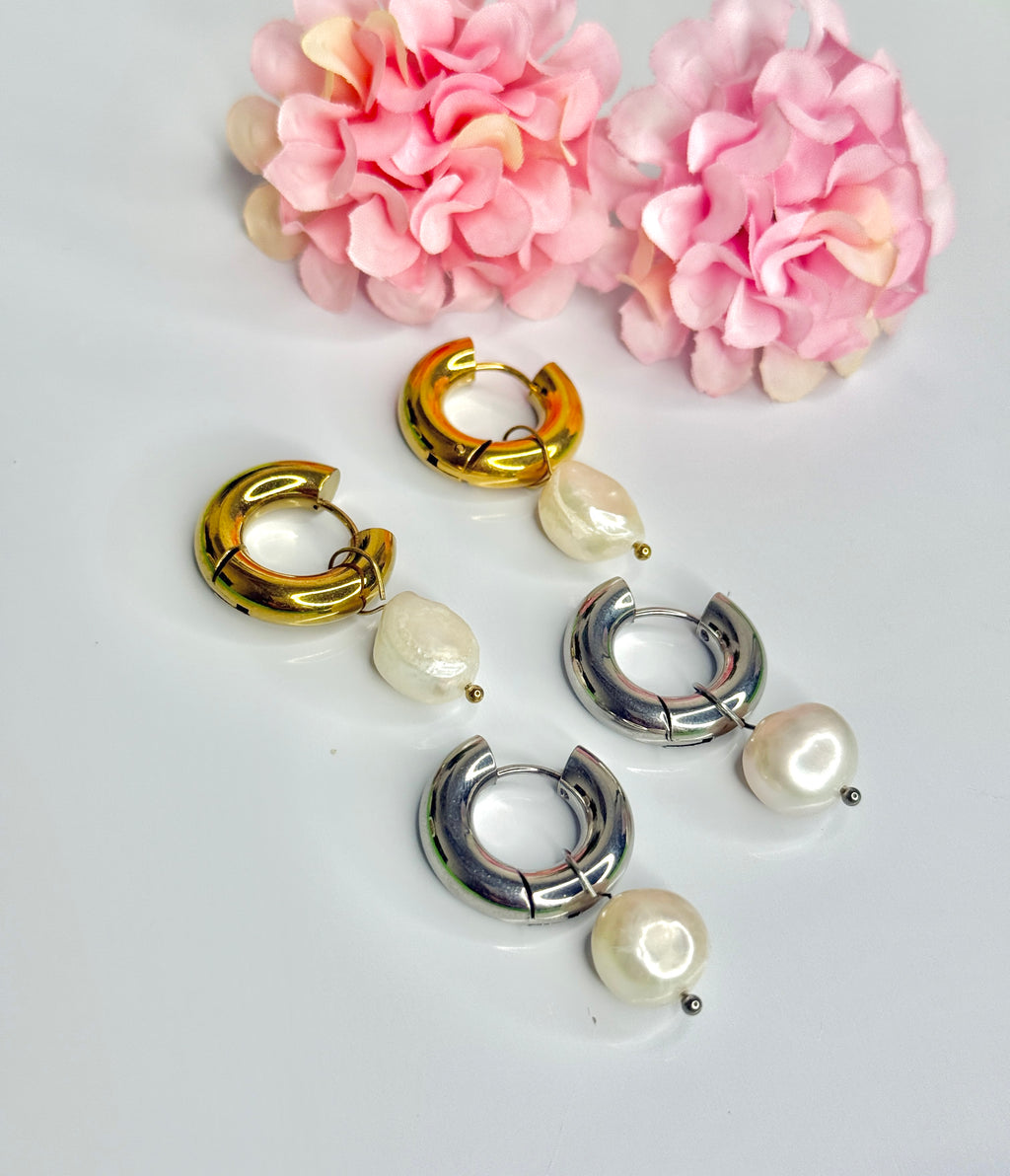 Aretes”perla”✨🌷